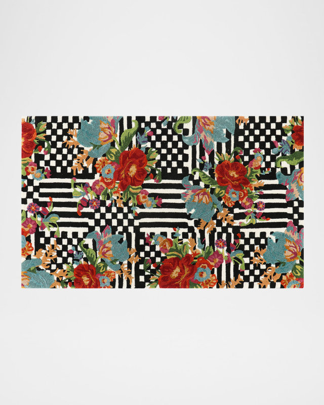 Courtly Flower Market Rug, 3' x 5'